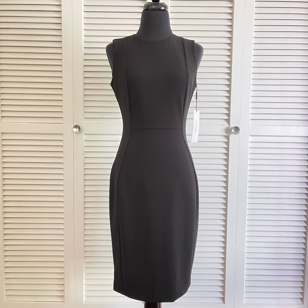 NWT Calvin Klein Black Sleeveless Dress Size 4